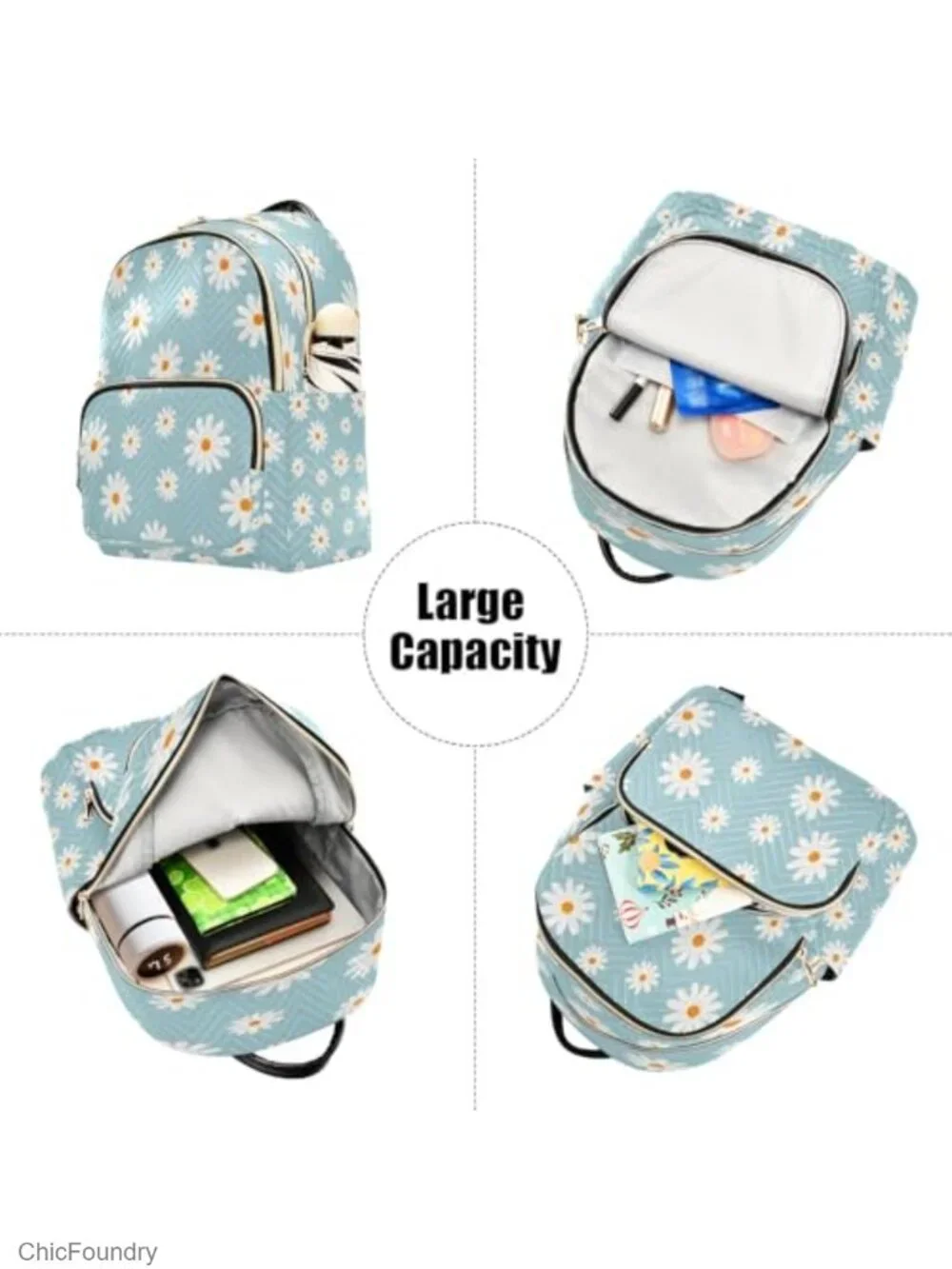 Mini Backpack Purse Women's Fashion Daypack Travel School Small Canvas Daypack